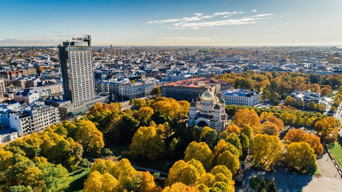 Rīgas parka skats no putna lidojuma